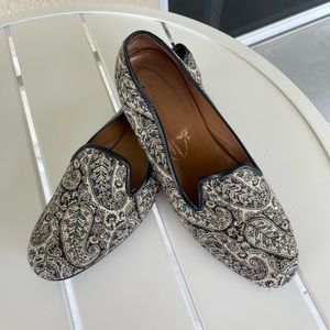 Stubbs & Wooten Paisley flats/loafers, Size 8